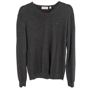 Calvin Klein Gray 100% Wool Sweater Long Sleeves
